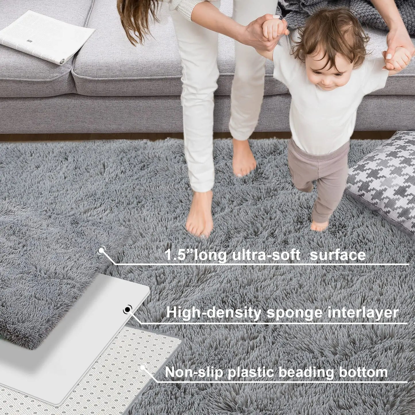 Modern Silk Wool Carpet Floor Mat