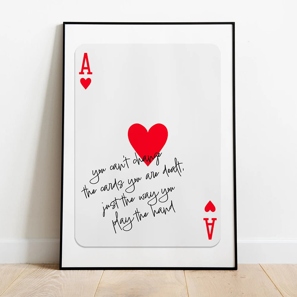 Trendy Ace of Hearts Wall Art Canvas