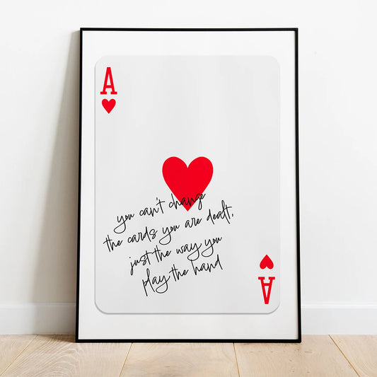 Trendy Ace of Hearts Wall Art Canvas