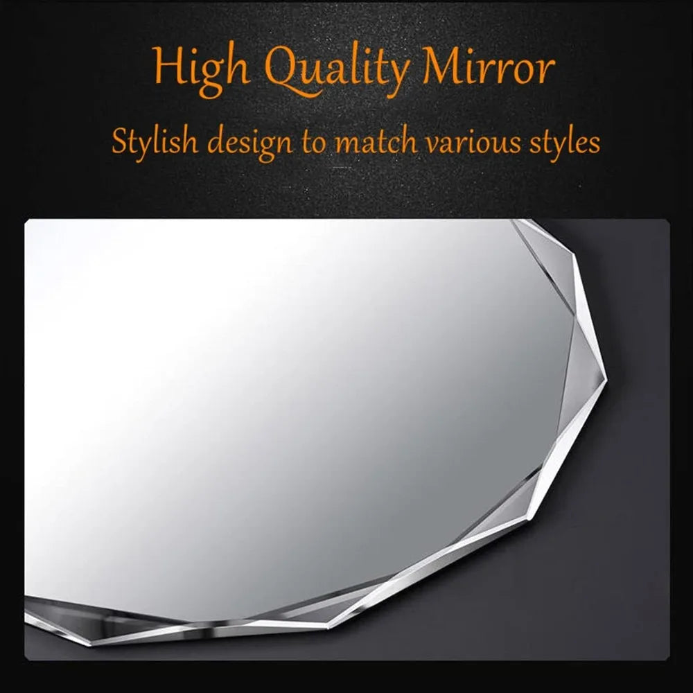 Single Beveled Edge Frameless Wall Mount Bathroom Vanity Mirror