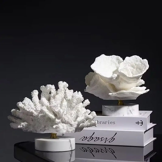 European White Artificial Coral Ornaments