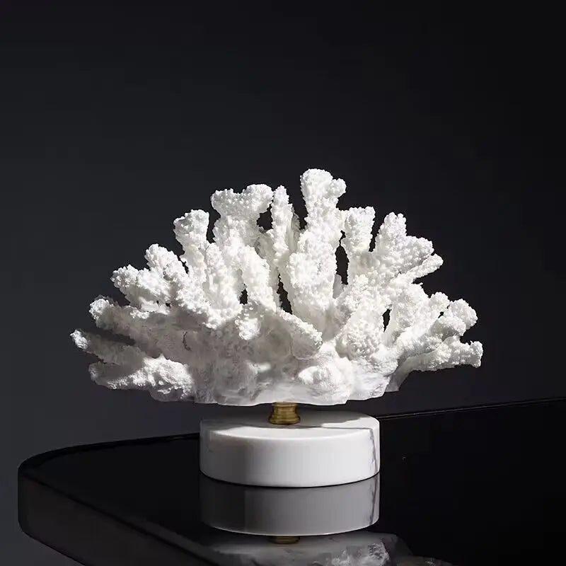 European White Artificial Coral Ornaments