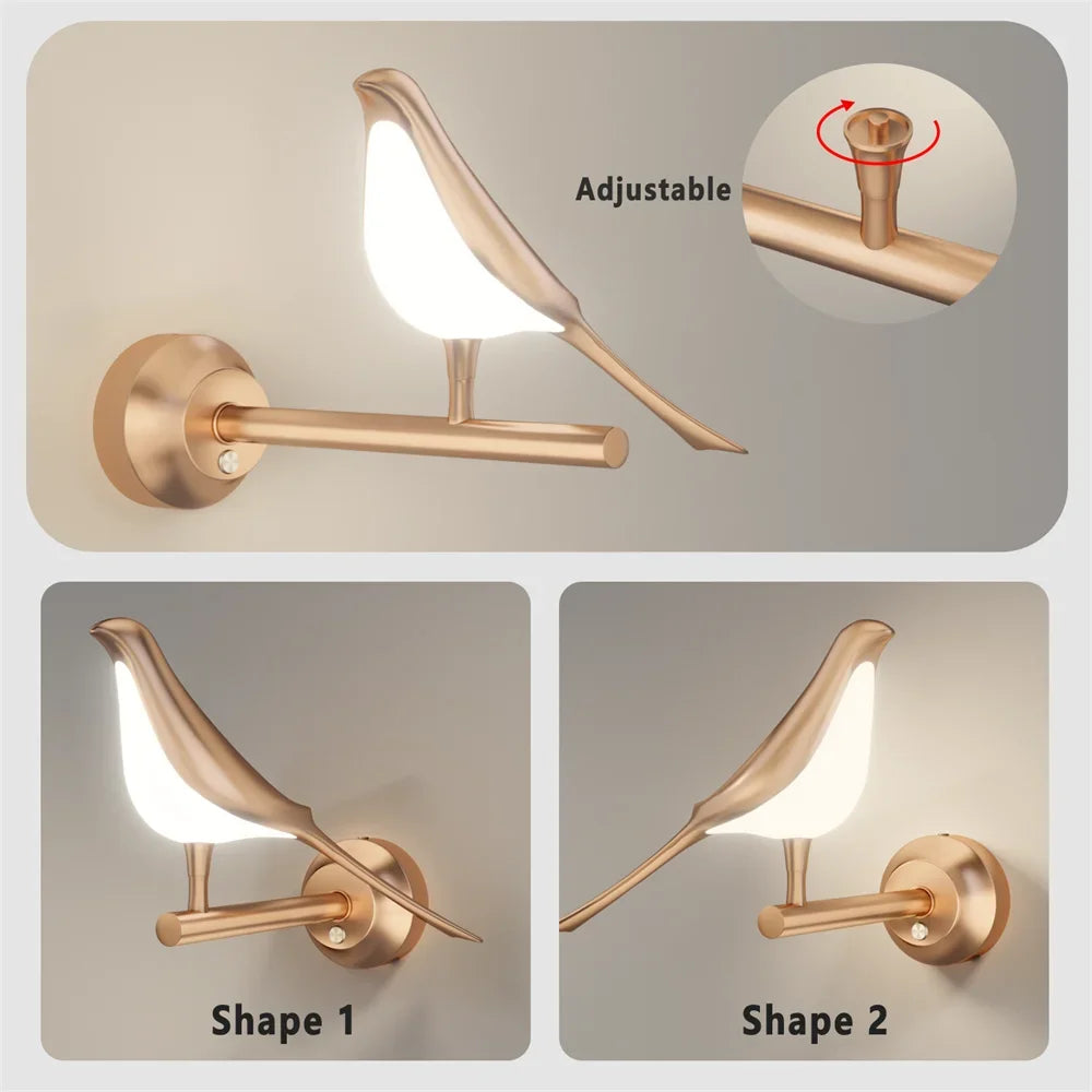 Modern Golden Bird Wall lamp