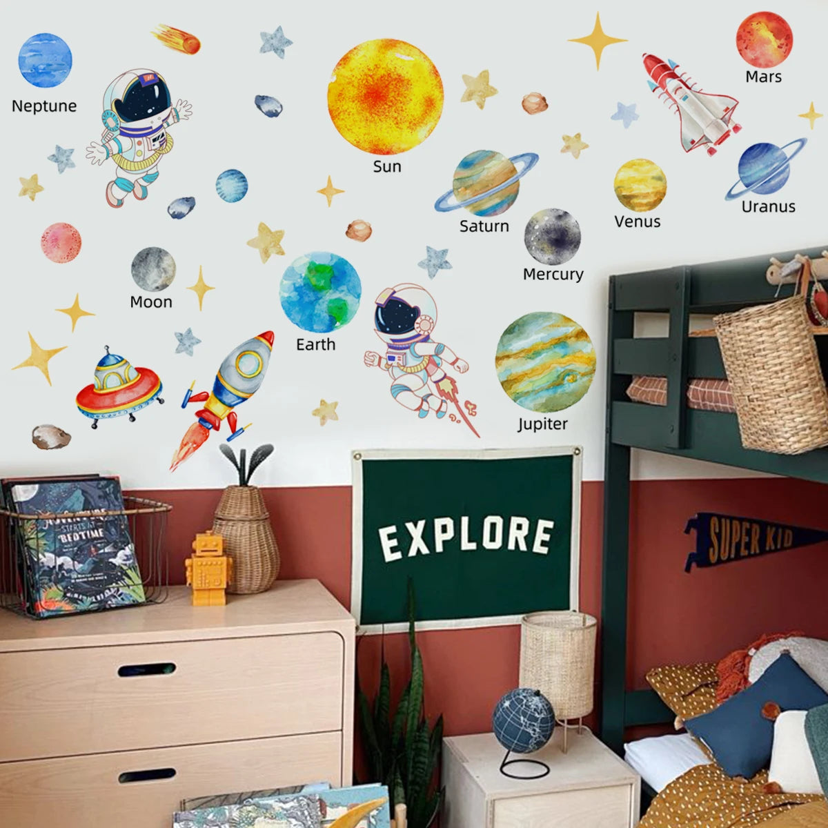 Solar System Kids Wall Stickers