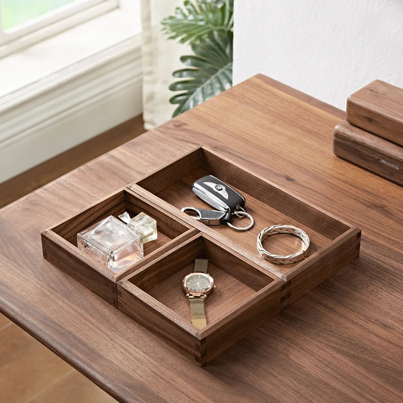 Black Walnut Desktop Storage Box