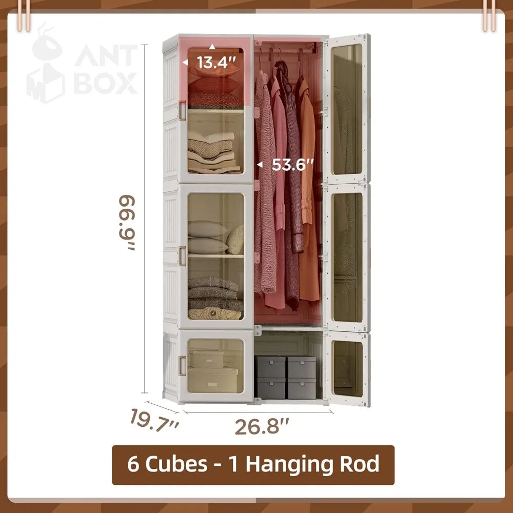 Portable Wardrobe Closet Storage Organizer