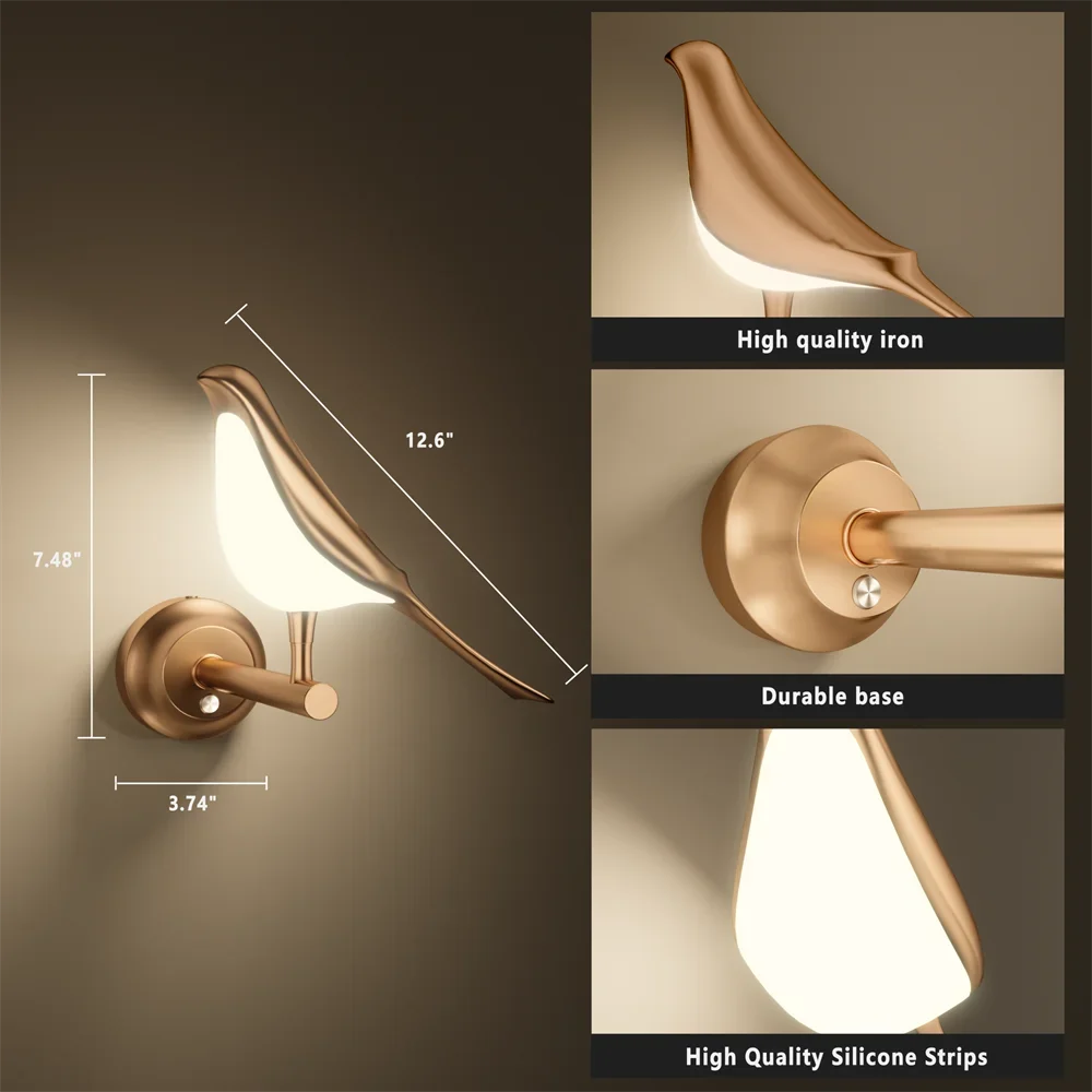 Modern Golden Bird Wall lamp